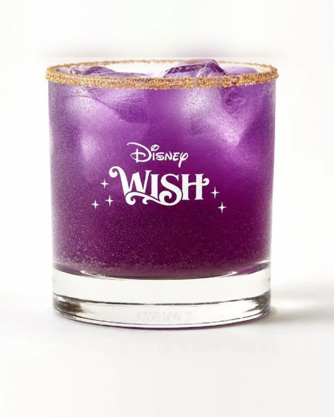 The color-changing cocktail in a Disney Wish glass