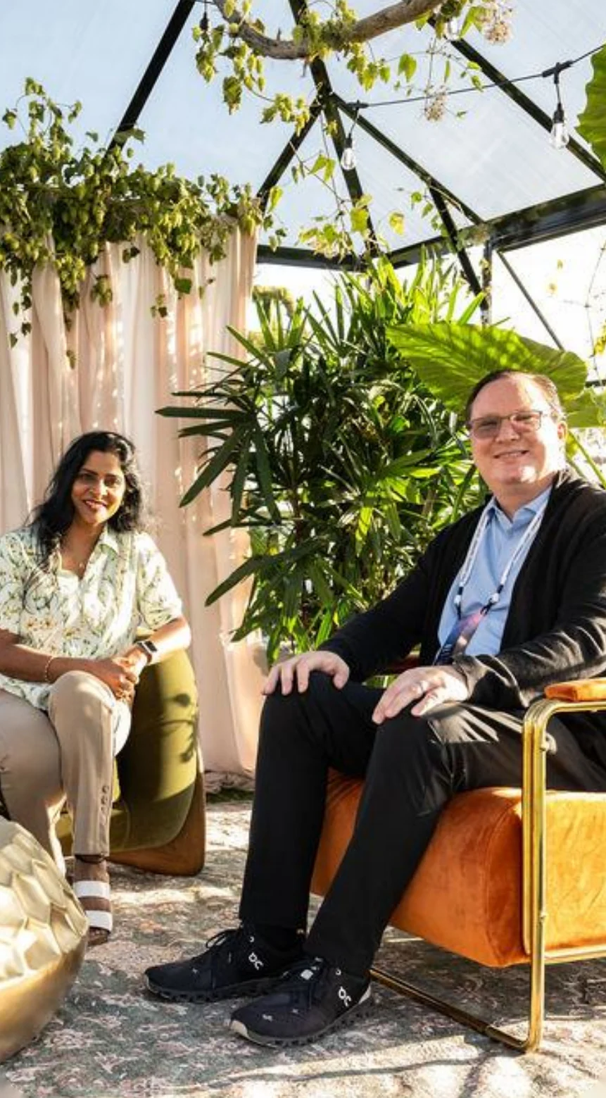 Greenhouse conversations, specialty drinks, florals and evening lounge seating